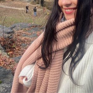 Anthropologie Pink Scarf/Wrap